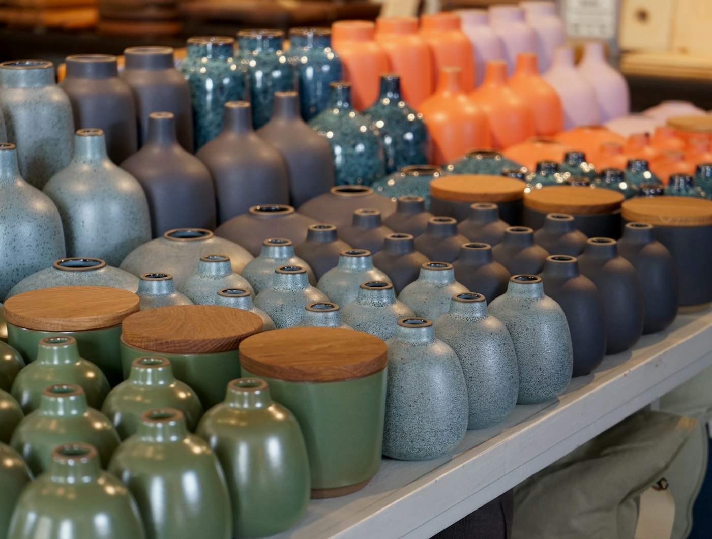 Ceramics in the shop window on Cooper's Yard